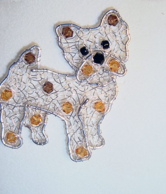 cane in argento 925 e cristalli swarovski 75 euro