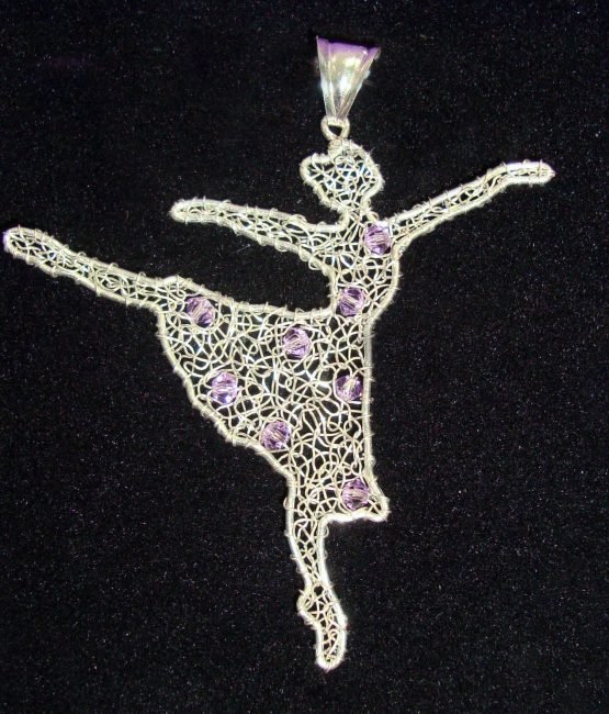 ballerina ciondolo in argento 925 e cristalli swarovski 65 euro