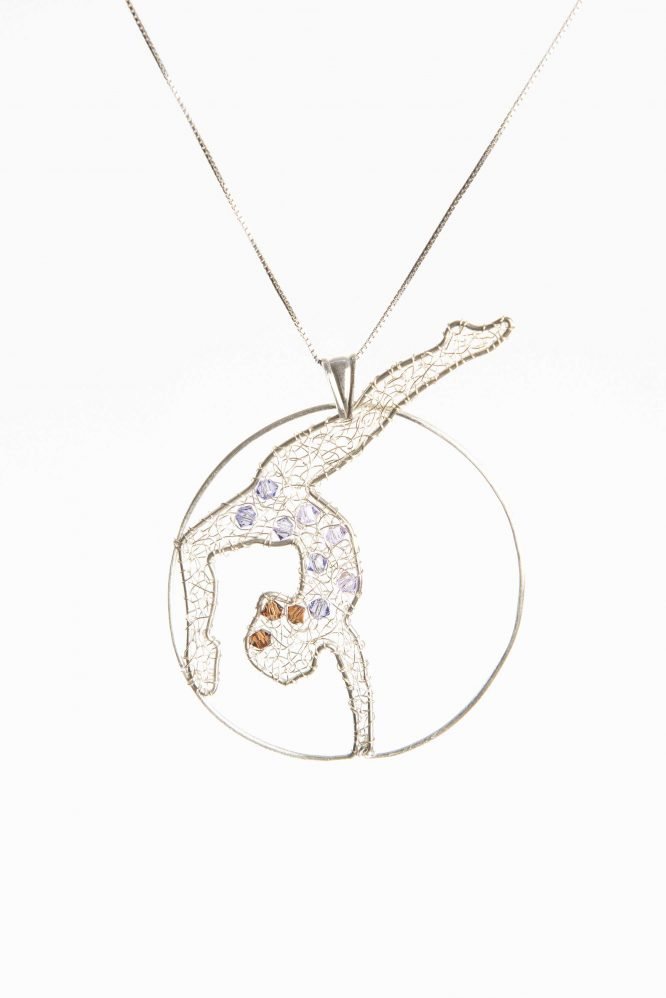 Ginnasta - Ciondolo per collana con cristalli Swarovski