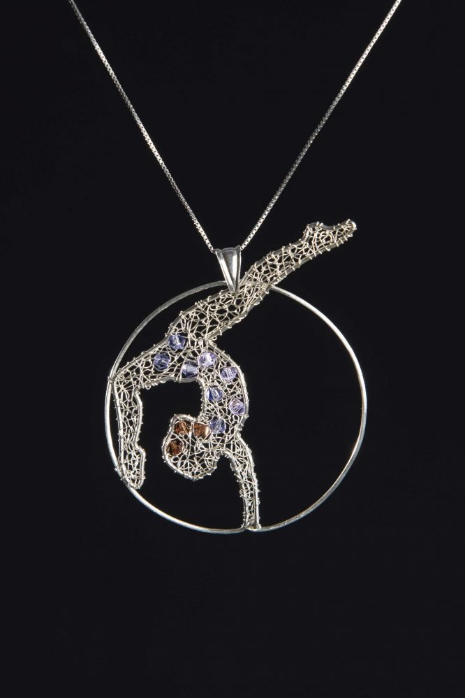 Ginnasta - Ciondolo per collana con cristalli Swarovski